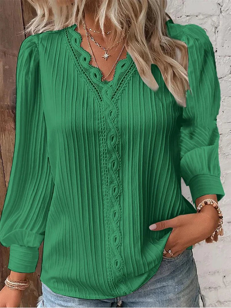 New Ribbed Knit Blouse