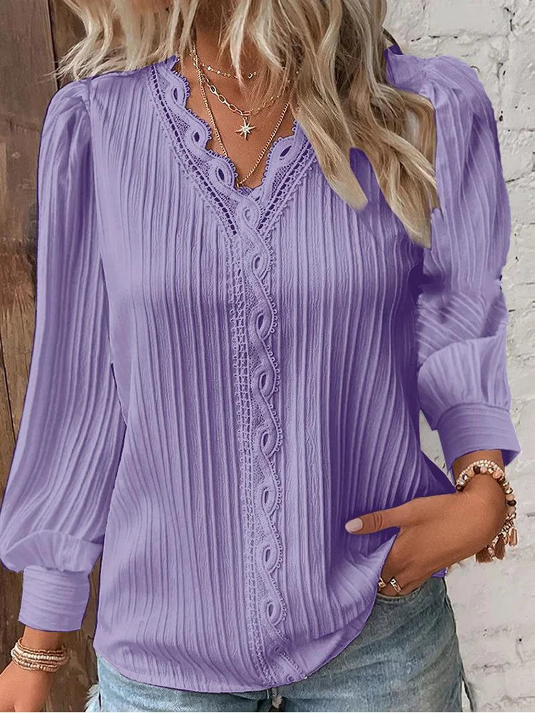 New Ribbed Knit Blouse