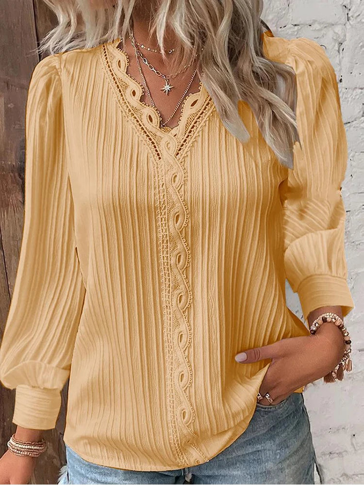 New Ribbed Knit Blouse