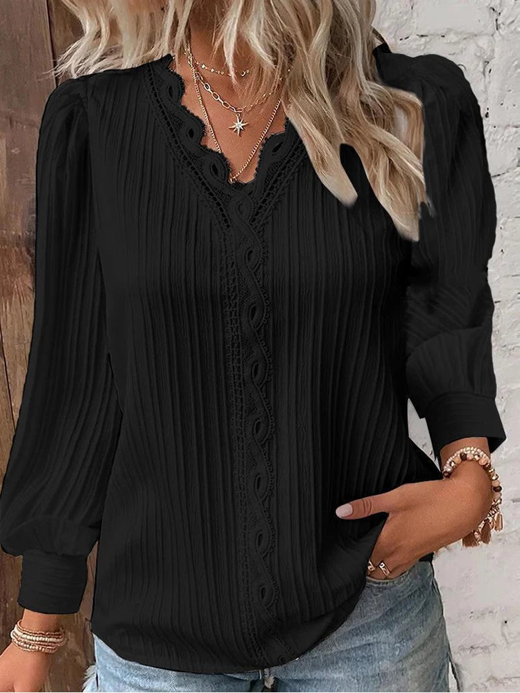 New Ribbed Knit Blouse
