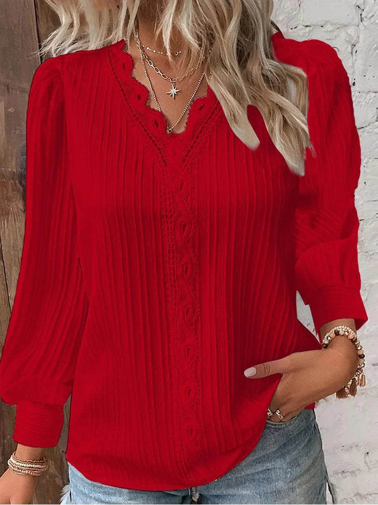 New Ribbed Knit Blouse