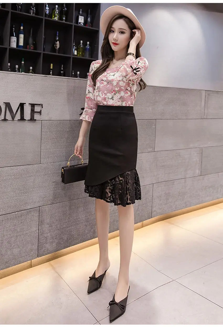 Geometric Print Skirt