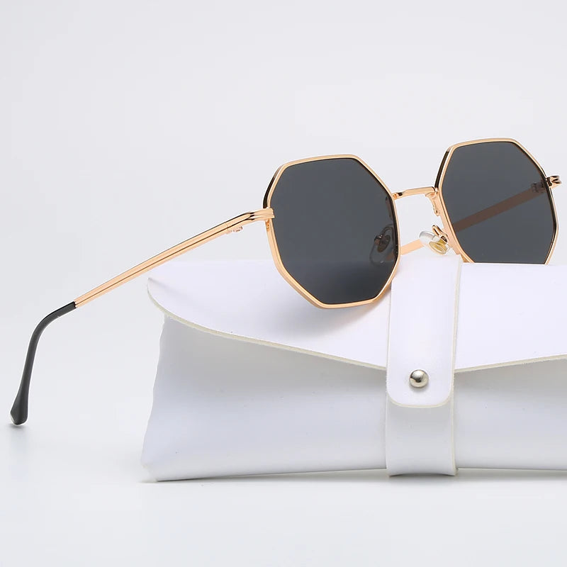 Polygon Metal Sunglasses Vintage