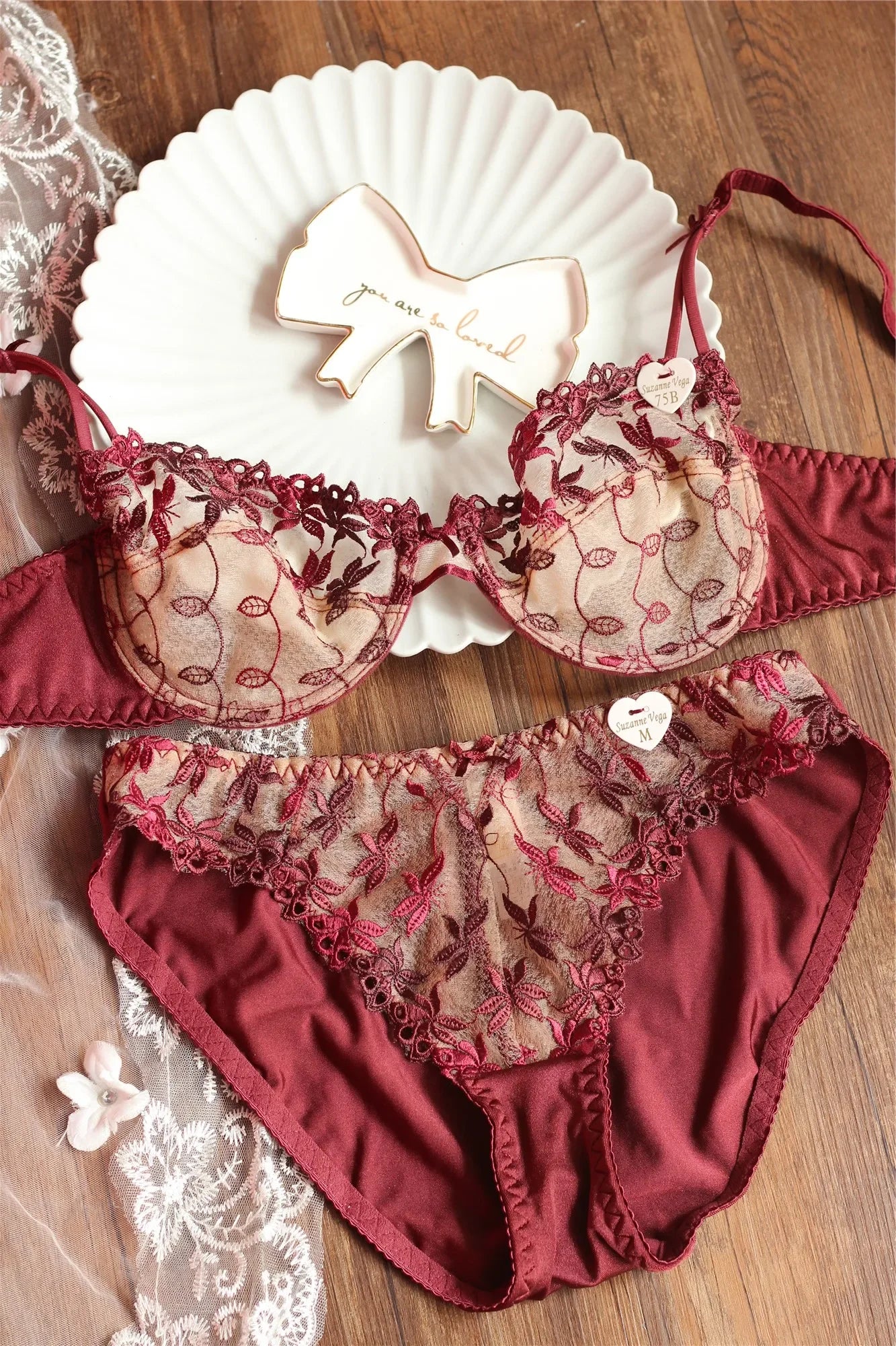 Lingerie Rosé Mesh Teddy