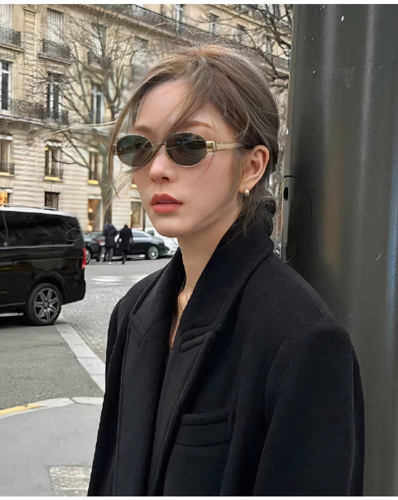 New Sunglasses  Alloy Oval Eyewear