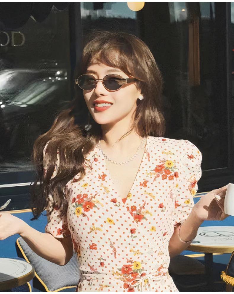 New Sunglasses  Alloy Oval Eyewear