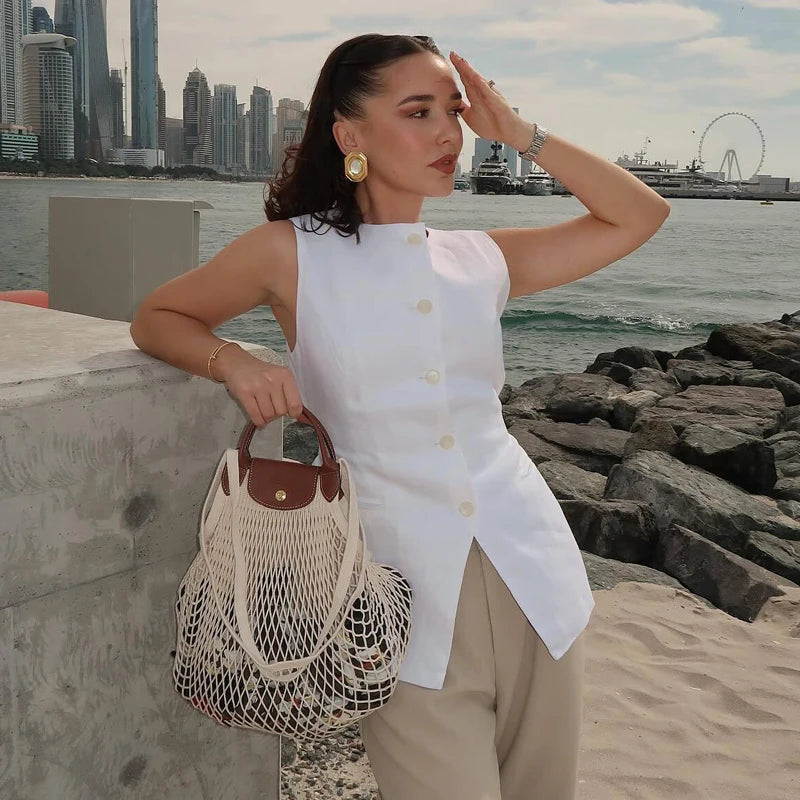 New Decorative Pleat Blouse