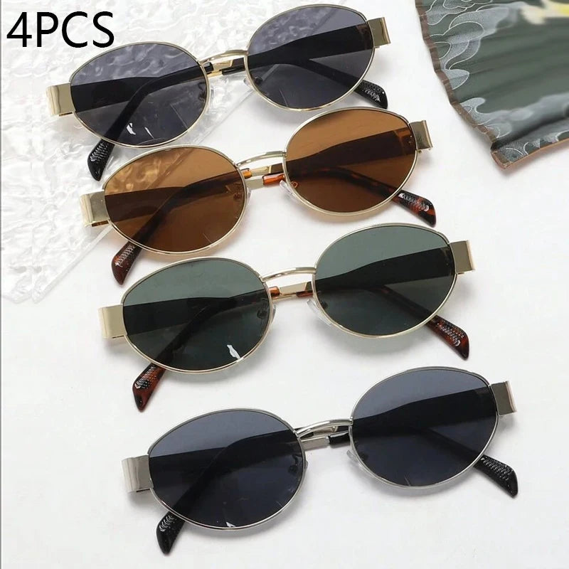 Kit with 4 Units Elegant Cat Eye Sunglasses