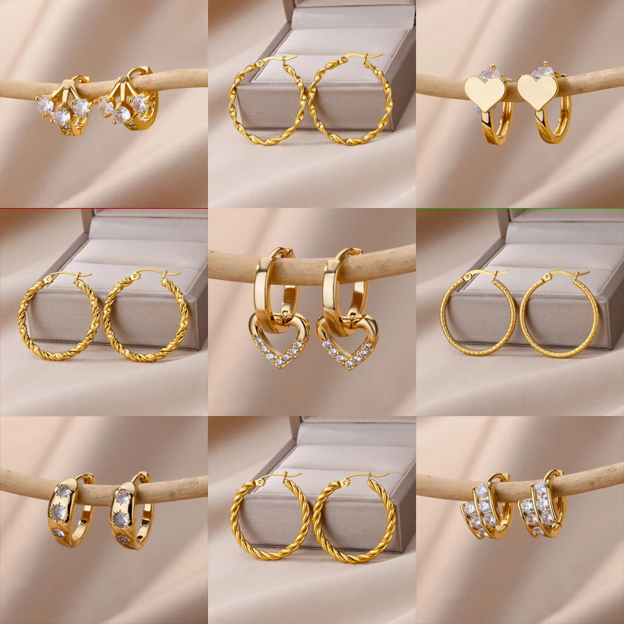 Earringsng Contrast Finish