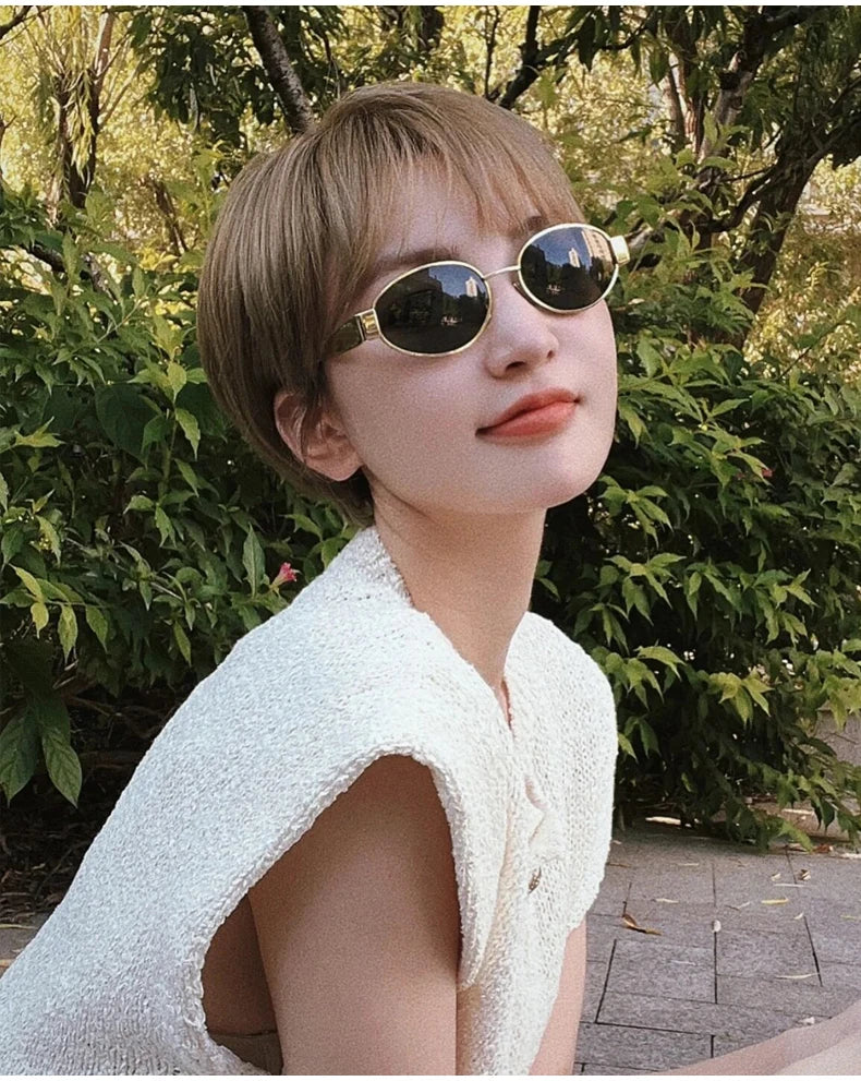 New Sunglasses  Alloy Oval Eyewear