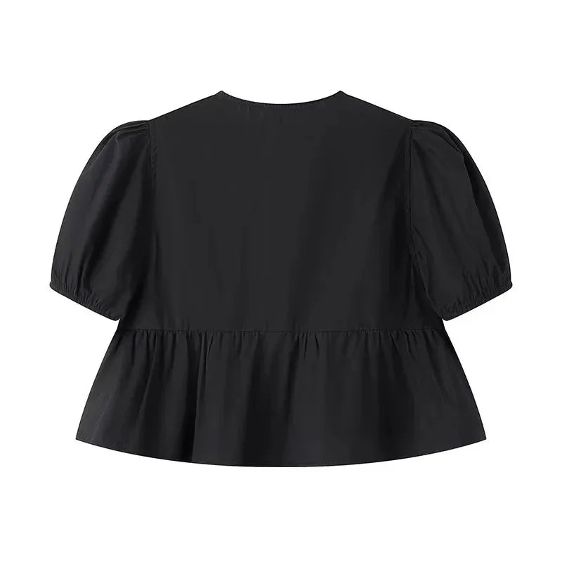 Synthetic Suede Blouse