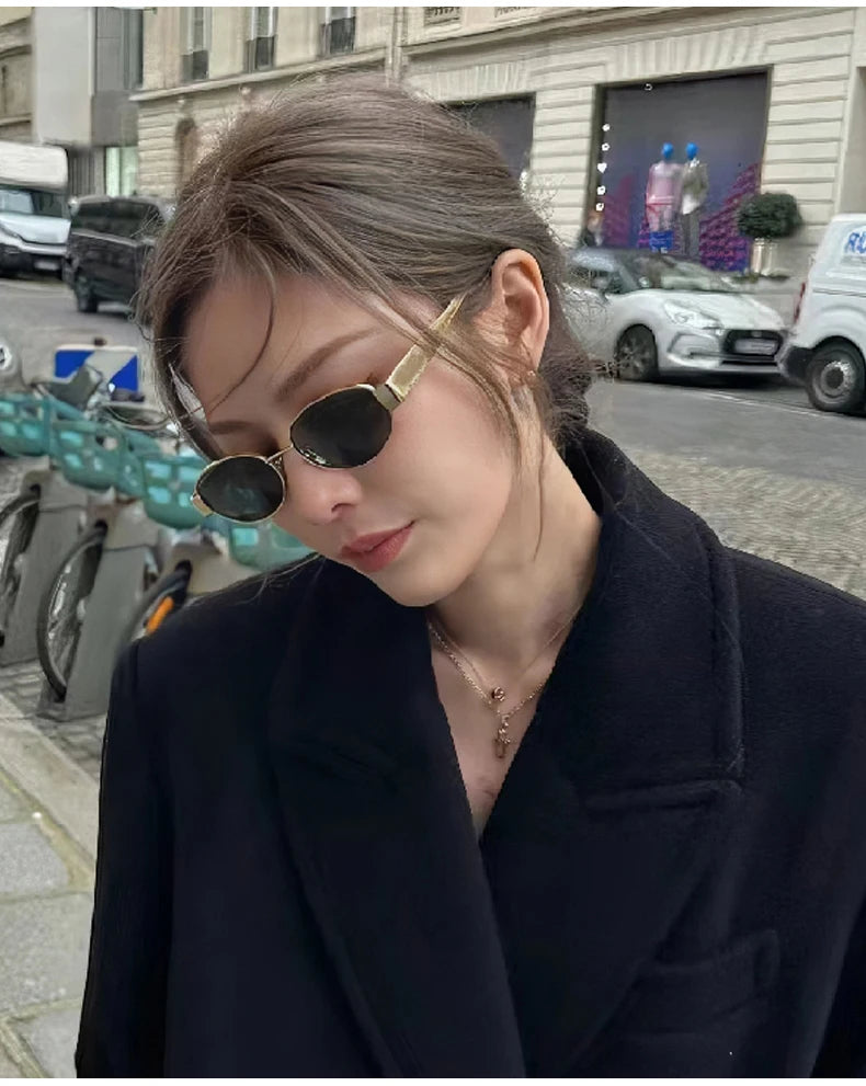 New Sunglasses  Alloy Oval Eyewear