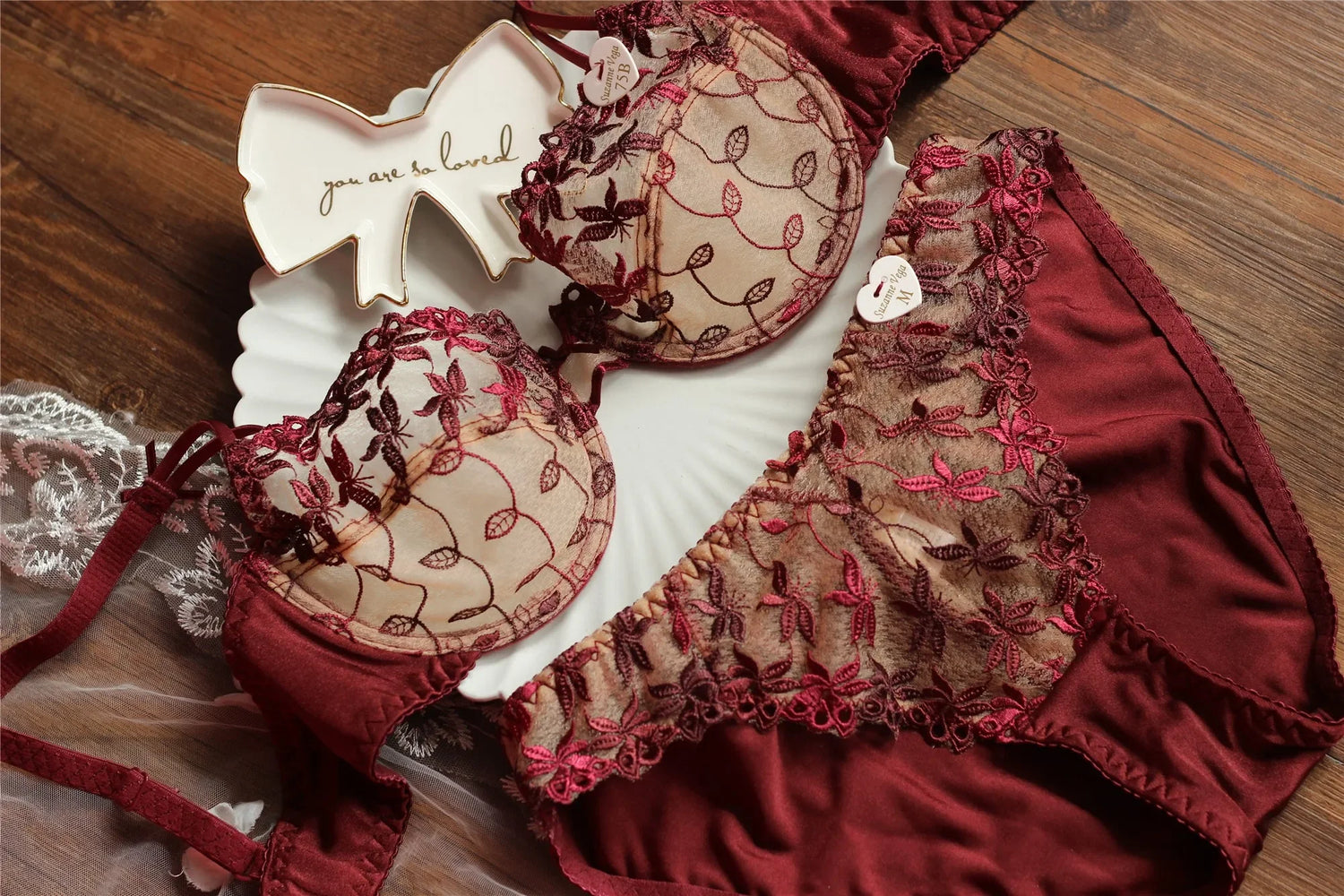 Lingerie Rosé Mesh Teddy